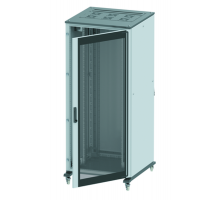 Напольный шкаф 38U Ш600хГ800 передняя дверь стекло,задняя глухая дверь, крыша укомплектована вводом и заглушками  R5IT3868GS  DKC