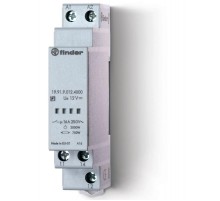 Модульное силовое моностабильное реле; 1СO 16A; контакты AgSnO2; питание 12В DC; ширина 17.5мм; степень защиты IP20  199190124000  Finder