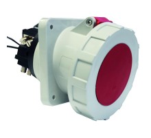 Розетка встриваемая наклонная 125А 400В 6h IP67 фланец 114х114 I 12025-Bals I Bals