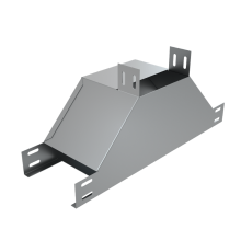 Т-отвод вертикальный 50х100 мм вверх c разворотом трассы на 90 град  TDN90-50-100  КМ-профиль