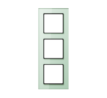 Рамка для вертикальной и горизонтальной установки, 3 поста; стекло; мягкий белый; A CREATION  AC583GLWMT  Jung