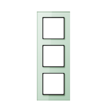 Рамка для вертикальной и горизонтальной установки, 3 поста; стекло; мягкий белый; A CREATION  AC583GLWMT  Jung