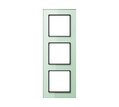 Рамка для вертикальной и горизонтальной установки, 3 поста; стекло; мягкий белый; A CREATION  AC583GLWMT  Jung