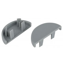 Заглушка  EC-KK-30-13-F для полукруглого кабель-канала серая 30х13мм 2шт/комплект  Б0064962  ЭРА