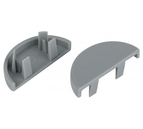 Заглушка  EC-KK-30-13-F для полукруглого кабель-канала серая 30х13мм 2шт/комплект  Б0064962  ЭРА