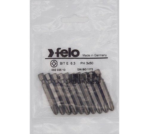 Бита крестовая серия Industrial PH 3X50, 10 шт  03203510  Felo