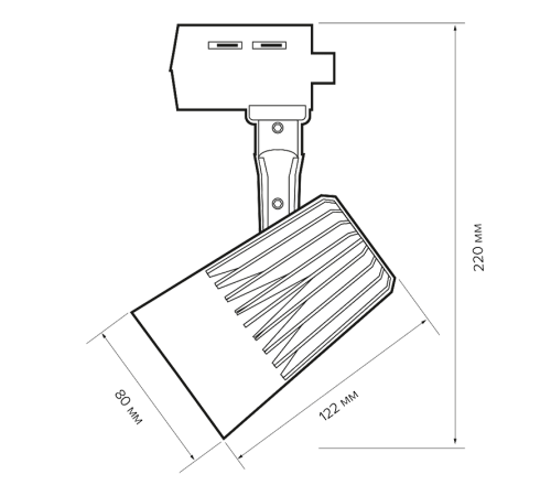 Светильник светодиодный трековый однофазный PTR 0130-2 30w 3000K 24° WH (белый) IP40  .5035218  JAZZWAY