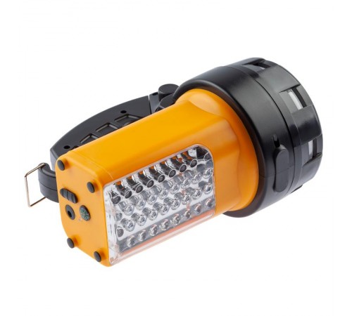 Фонарь прожекторный  PA-601  АЛЬФА 19xLED + 24xLED, литий 3Ач, ЗУ 220V+12V, карт]  Б0031036  ЭРА