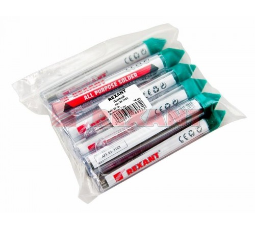 Припой с канифолью 20 гр. 1.0 мм (Sn60 Pb40 Flux 2.2%)   09-3103  REXANT