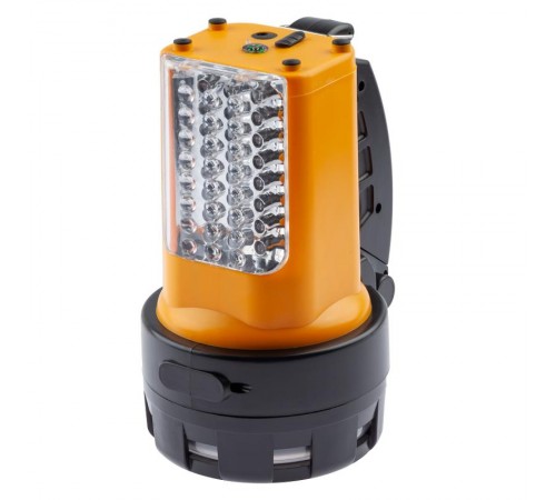 Фонарь прожекторный  PA-601  АЛЬФА 19xLED + 24xLED, литий 3Ач, ЗУ 220V+12V, карт]  Б0031036  ЭРА