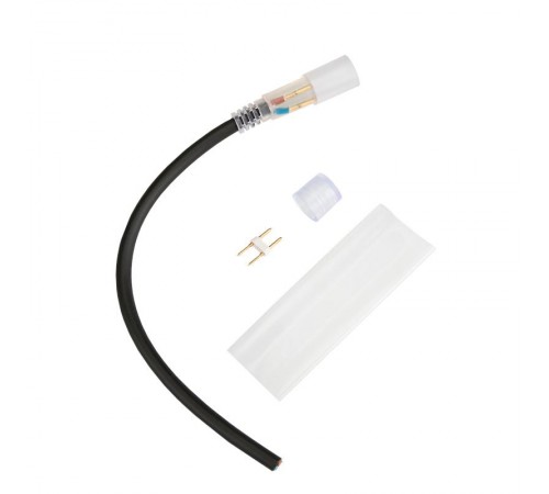 Коннектор с проводом для двухжильного дюралайта, диаметр 13мм (коннектор с иголкой, заглушка)  124-018  NEON-NIGHT