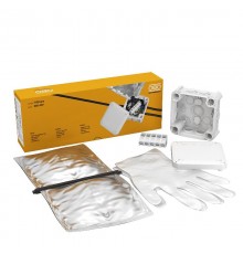 Распределительная коробка Т60 в комплекте с клеммой, заливочной массой Aquasit и перчатками  2010007  OBO Bettermann