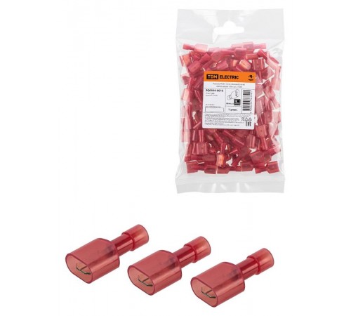 Разъем РпИп 1,5-6 плоский (папа) нейлоновый (100 шт.) TDM