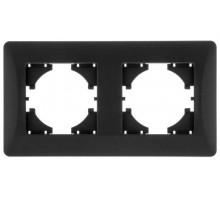 Ugra РАМКА 2-местная, цвет  графит.  С1120-010  GUSI Electric