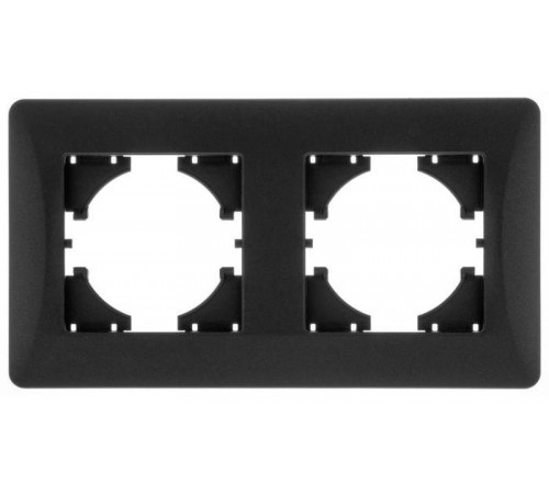 Ugra РАМКА 2-местная, цвет  графит.  С1120-010  GUSI Electric