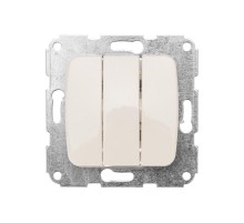 DEA Выключатель 3кл с/у 10А мех. Беж  KR-78-0234  Kranz