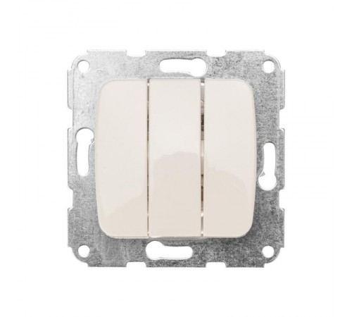 DEA Выключатель 3кл с/у 10А мех. Беж  KR-78-0234  Kranz