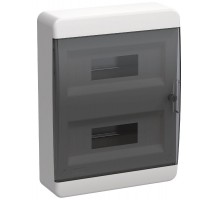 Корпус пластиковый навесной на 24 модуля ЩРН-П-24 IP41 черная прозрачная дверь TEKFOR  TF5-KP12-N-24-41-K01-K03  IEK