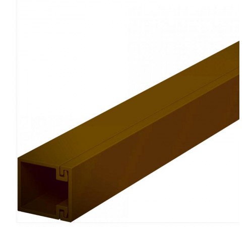 Мини-канал WDK с крышкой 20x20x2000 мм (высота борта 17 мм, крышка 17 мм) ПВХ коричневый  6025129  OBO Bettermann