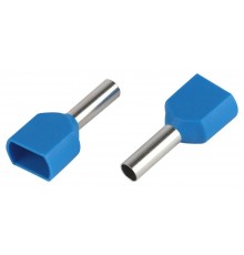 Наконечник-гильза ЭРА NO-225-143 (двойной) НШвИ(2) 2,5-10 с изолированным фланцем (упаковка 500 шт.)   Б0063943  ЭРА