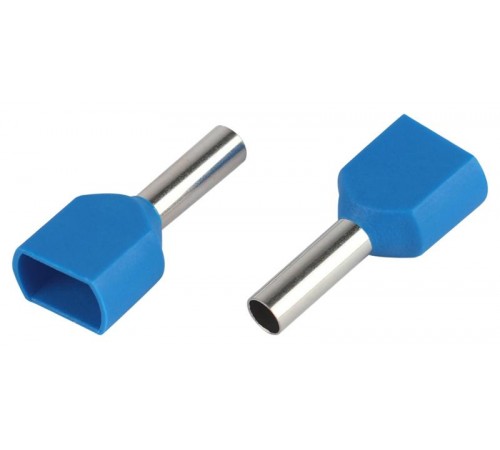 Наконечник-гильза ЭРА NO-225-143 (двойной) НШвИ(2) 2,5-10 с изолированным фланцем (упаковка 500 шт.)   Б0063943  ЭРА