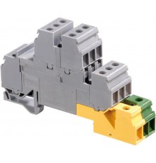 Клемма D4/6.LNTP4, 6 цепей проходных, 3 цепи земля, для щитов, винт, 4мм.кв.  1SNA110328R0200  TE