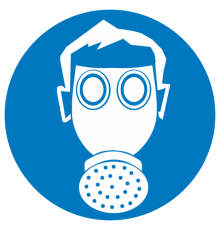 Знак М 04 "Работать в средствах индивидуальной защиты органов дыхания" ф200 мм  pn-m-04  EKF