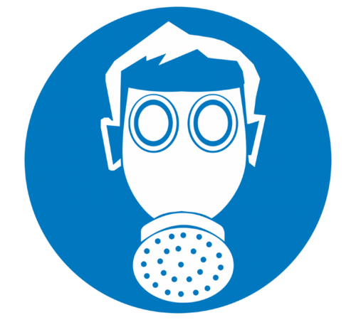 Знак М 04 "Работать в средствах индивидуальной защиты органов дыхания" ф200 мм  pn-m-04  EKF