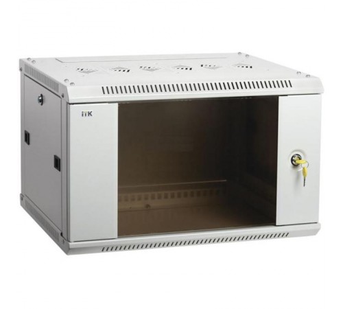 Шкаф сетевой 19" LINEA N 33U 600х600 мм стеклянная передняя дверь серый  LN35-33U66-G  ITK