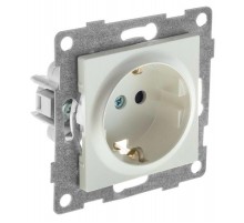 UGRA Розетка 1-ой с/з с з/ш, СУ , 16А, 250В, жемчуг  С11Р4-028  GUSI Electric