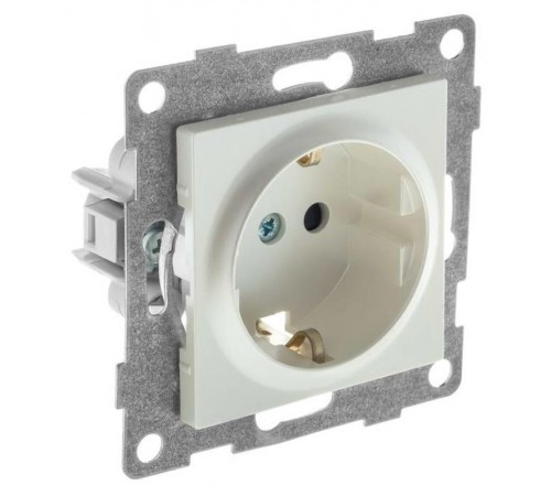 UGRA Розетка 1-ой с/з с з/ш, СУ , 16А, 250В, жемчуг  С11Р4-028  GUSI Electric