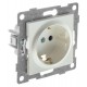 UGRA Розетка 1-ой с/з с з/ш, СУ , 16А, 250В, жемчуг  С11Р4-028  GUSI Electric