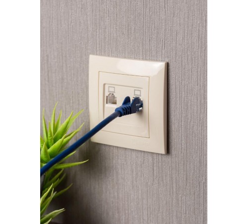 Валенсия розетка компьютерная RJ-45 2-местная кремовая EKF PROxima   EWK02-035-20   EKF