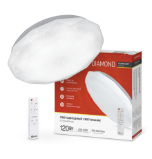 Светильник светодиодный COMFORT DIAMOND 120Вт 230В 3000-6500K 9600Лм 500x80мм с пультом ДУ  4690612035055  IN HOME