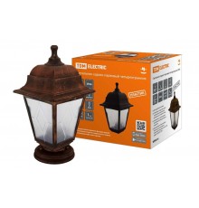Светильник садово-парковый НТУ 04-60-001 четырехгранник, напольный, пластик, расс.пластик, медь  SQ0330-0788  TDM