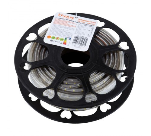 Лента светодиодная 220В IP67 25м холодный белый свет ULS-Q325 2835-60LED/m-10mm-IP67-220V-6W/m-25M-DW  UL-00000863  Volpe