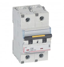 Выключатель автоматический двухполюсный DX3 10000 80А C 16кА (3 мод)  409228  Legrand