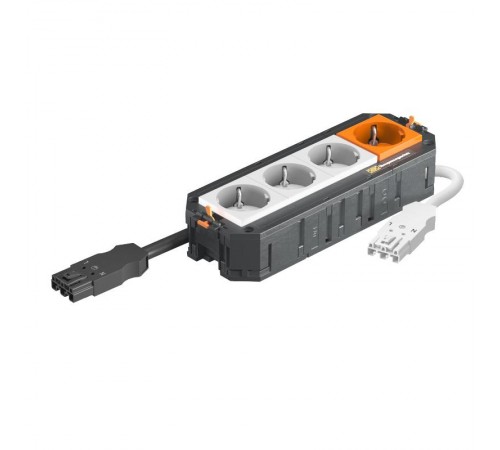 Рамка 4-модульная с розетками 3 белые, 1 оранжевая, 16А, 250В, 2К+З, штекер WINSTA MIDI  7404622  OBO Bettermann