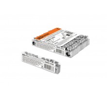 Шина "N" нулевая 6х9мм 8/1 (8 групп/крепеж по центру) никелированная инд. стикер  SQ0801-0336  TDM