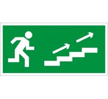 Пиктограмма (наклейка) ПЭУ 006 По лестнице вверх направо (250х115) SIRAH  2502001900  Световые Технологии