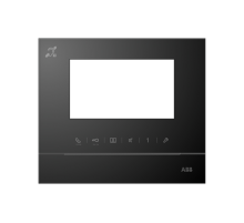 Рамка для абонентского устройства 4,3, чёрный глянцевый, с символом индукционной петли  2TMA070130B0012  ABB