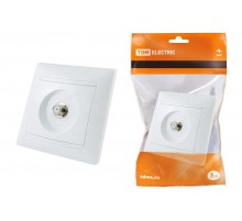 Розетка SAT (F-разъем) 0-2400МГц белая "Лама"   SQ1815-0021  TDM