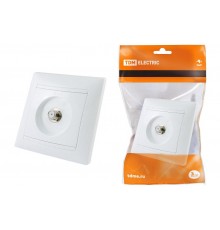 Розетка SAT (F-разъем) 0-2400МГц белая "Лама"   SQ1815-0021  TDM