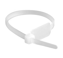 Хомут P6.6 маркировочный, белый 4,8x300, вертикальная табличка под замком 27x12,9  252270SR-M  DKC