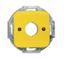 Плата центральная (накладка) с суппортом для командно-сигнальных приборов D=22.5 мм, серия Reflex SI, цвет жёлтый  1724-0-2696   2CKA001724A2696  A