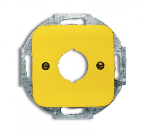 Плата центральная (накладка) с суппортом для командно-сигнальных приборов D=22.5 мм, серия Reflex SI, цвет жёлтый  1724-0-2696   2CKA001724A2696  A