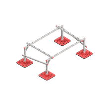 Опорная конструкция для установки оборудования TECHNORAPTOR FOOT 1500х1000 тип 1 HD  KM-TR-F-SSEI-1500-1000-1 HD  КМ - профиль