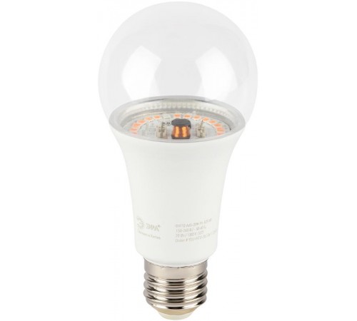 Фитолампа для растений светодиодная  GREEN LINE ФИТО A65-20W-PL-E27-GR розового свечения 20 Вт  Б0068597  ЭРА