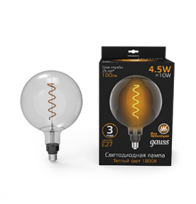 Лампа светодиодная LED Filament G200 E27 4.5W Gray 100lm 1800K 1/6  154802005  Gauss