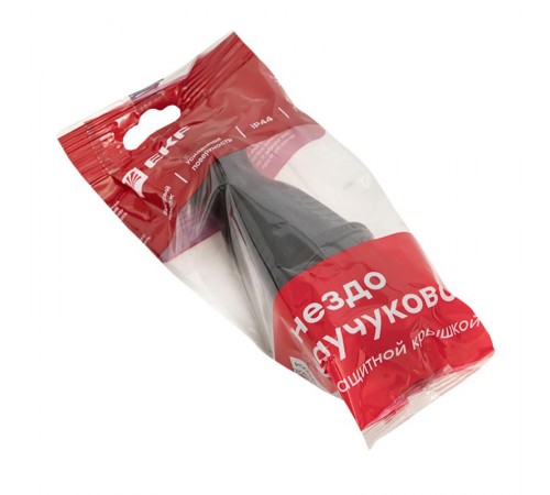 Роз. перенос. с защитной крышкой каучуковая 230В 2P+PE 16A IP44 EKF PRO   RPS-012-16-230-44-r   EKF